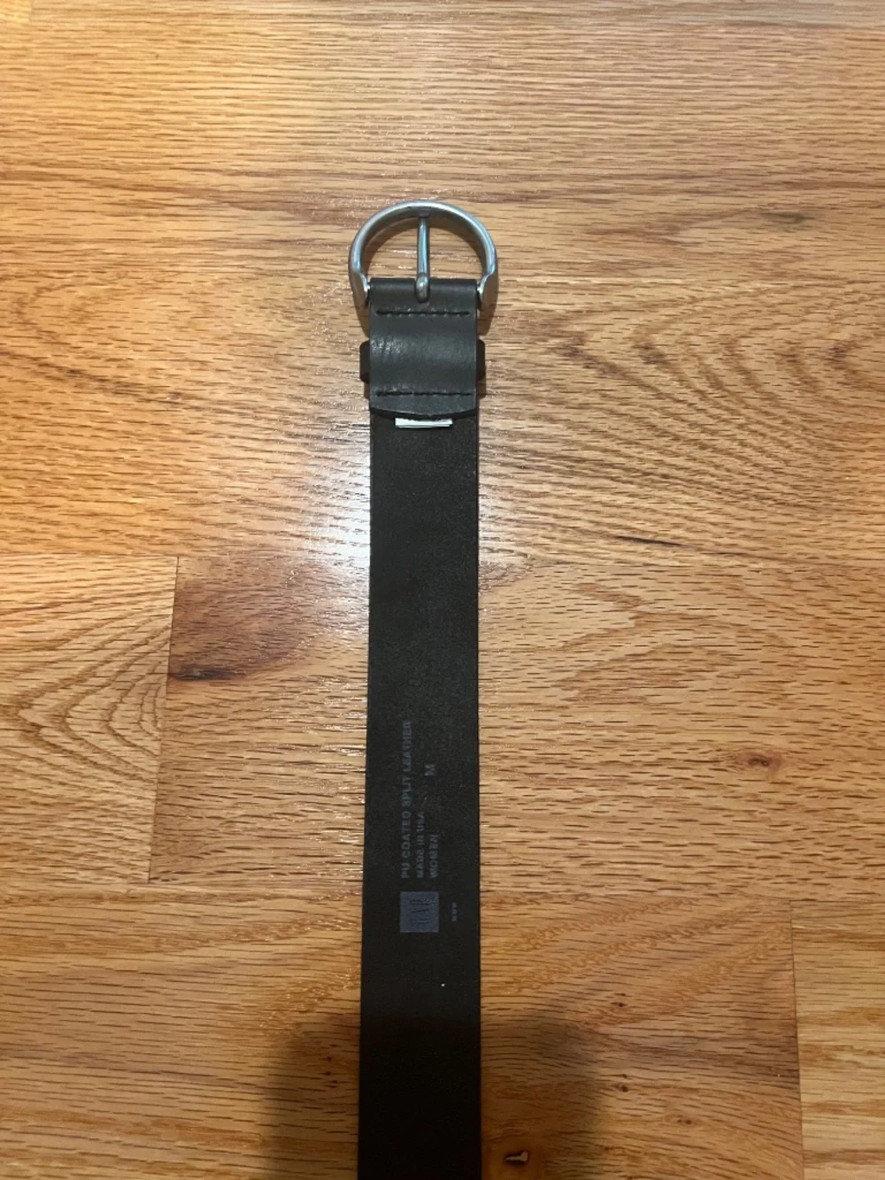 Women's Gap Pu Coated Split Leather Belt in Black Color: Medium